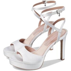NWB Prina Tornai for Naturalizer White Ai Dress Sandal platform Heel‎ size 10